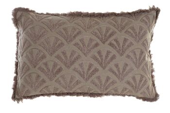 COUSSIN EN COTON 60X15X40 730 GR, ÉVENTAIL MARRON CJ185043 1