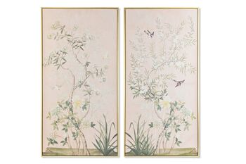 TABLEAU PS TOILE 70X4X140 BRANCHES ENCADRÉ 2 ASSORTIS. CU199334 1