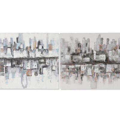 QUADRO TELA 120X2,8X80 CITTA' ASTRATTA 2 ASSORTIMENTO. CU201685