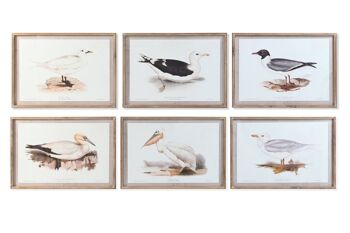 TABLEAU VERRE SAPIN 70X2,5X50 OISEAUX 6 ASSORTIMENTS. CU199349 1