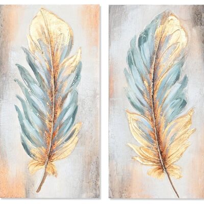 MDF CANVAS PICTURE 30X2,5X60 FEATHER 2 ASSORTMENTS. CU204586