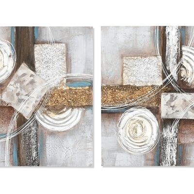 MDF CANVAS PICTURE 40X2,5X40 ABSTRACT 2 ASSORTMENTS. CU204591