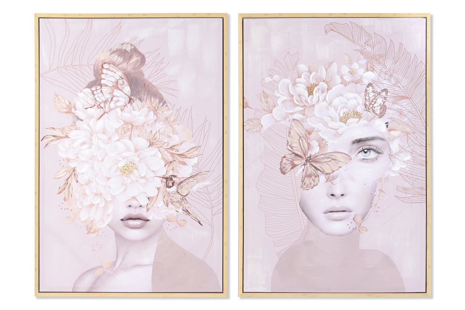 Buy wholesale PICTURE CANVAS PS 80X3,7X120 GIRL FLOWERS 2