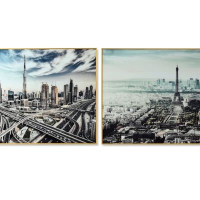 PEINTURE VERRE ALUMINIUM 120X4X80 VILLE 2 SURT. CU204849