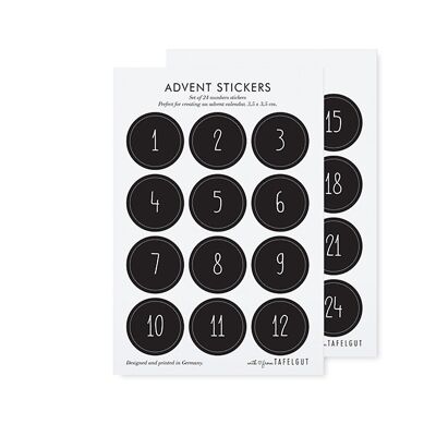 ADVENT CALENDAR STICKERS, Stück