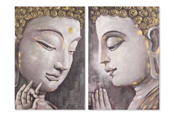 TABLEAU SUR TOILE MDF 80X3X120 BOUDDHA 2 ASSORTIS. CU201743 1