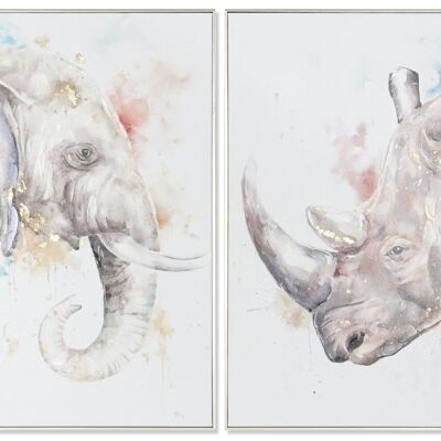 TABLEAU SUR TOILE PS 60X3,5X80 ANIMAUX 2 ASSORTIMENT. CU208068