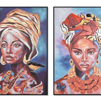 QUADRO TELA PS 80X3,5X120 AFRICANO 2 ASSORTIMENTI. CU201860