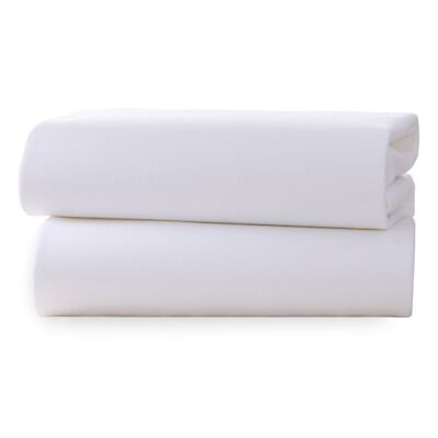 Pack de 2 sábanas bajeras de algodón para cuna - 140 x 70 cm