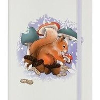 Foraging Familiars Squirrel Cream A5 Hard Cover Notebook