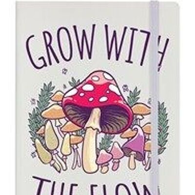 Grow With The Flow Taccuino A5 con copertina rigida color crema
