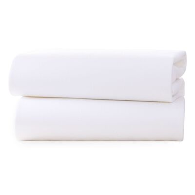 Pack de 2 sábanas bajeras de algodón para cuna - 120 x 60 cm