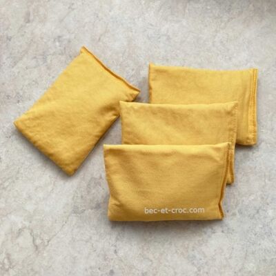 Kit 4 sacs jaunes 9,5 x 14 cm Troussac