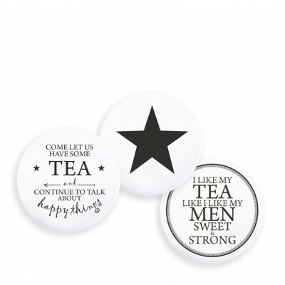 BUTTONS TEA STARS - Button "Happy Things"