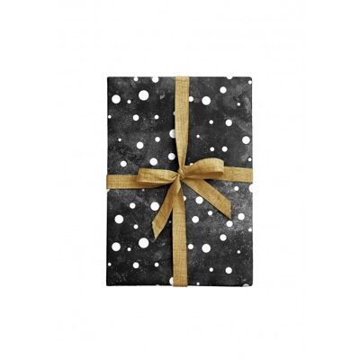 WRAPPING PAPER "DOTS" black, Rollen