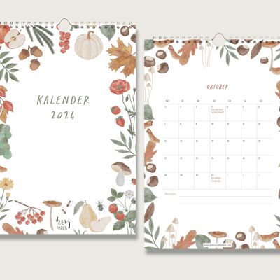 Kalender 2024 DIN A4 - Natur | Pflanzen | botanisch |