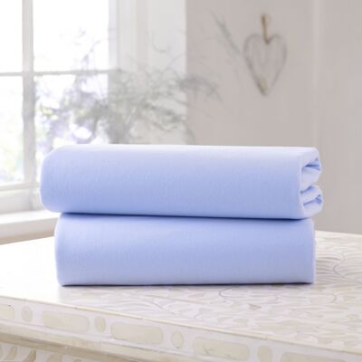 Paquete de 2 sábanas bajeras de algodón para moisés - 74 x 30 cm