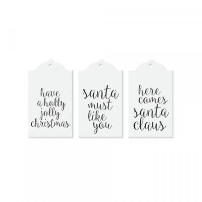 GIFT TAGS COLLECTION "CHRISTMAS WHITE" - Sortiert: 12 Stück