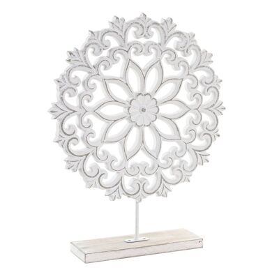 DÉCORATION MDF FER 29X7X37 BLANC USÉ DH203201