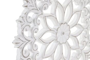 DÉCORATION MDF FER 29X7X37 BLANC USÉ DH203201 2