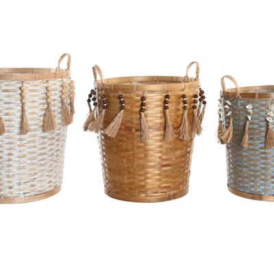 CESTA SET 3 BAMBU 49X45X54 44X49 36X46 MULTICOLOR DC203248