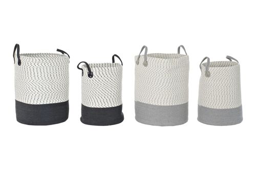 Cesta set 2 algodon 40x40x52 2 surt. DC194446