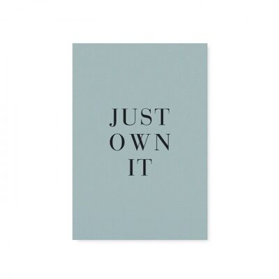 POSTKARTE "JUST OWN IT", Stück