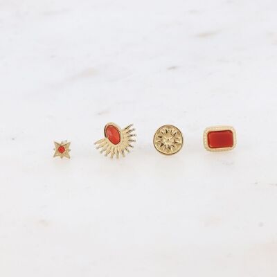 4 mini chips - star, fan, rectangle and flower