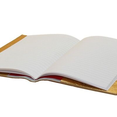 Golden leather notebook cover