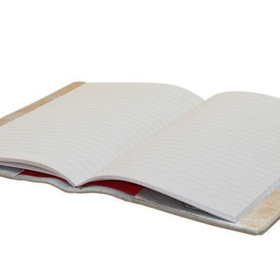 Silver Leather Notebook Protector