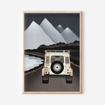 Tableau sur toile Paysage de Camper Island - voyage plage noire 1