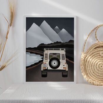 Tableau sur toile Paysage de Camper Island - voyage plage noire 2