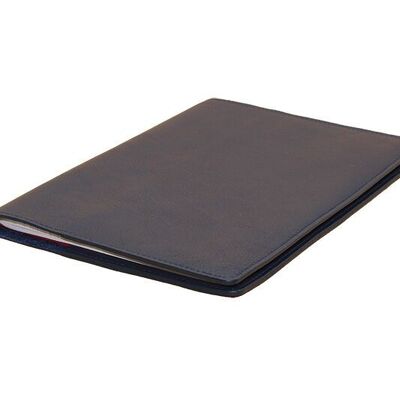 Copertina per notebook in pelle blu navy