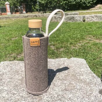 Sac feutre pour gourde - CARRY Bottle Sleeve NATURAL 0.7l 2