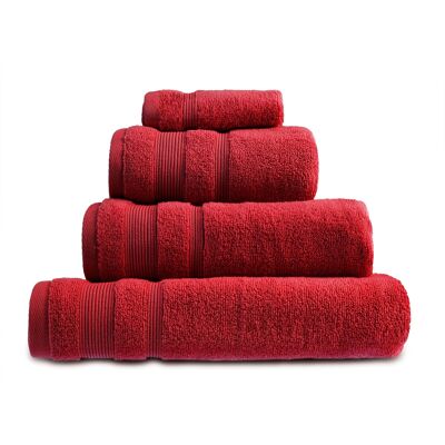 Luxuriöse Zero Twist Handtücher aus ägyptischer Baumwolle – Cranberry