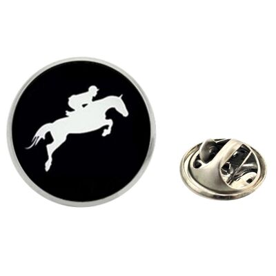 Boutons De Manchette De Cavalier Equestre - Noir Et Blanc