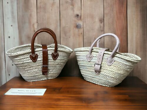 Mini Straw Bags Leather | French Market Bag | Beach bag