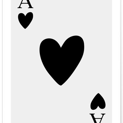 Black Ace of Hearts Poster