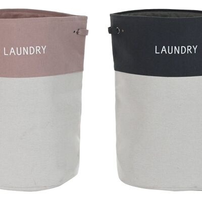 POLYESTER LAUNDRY BASKET 45X45X60 2 ASSORTMENTS. DC198949