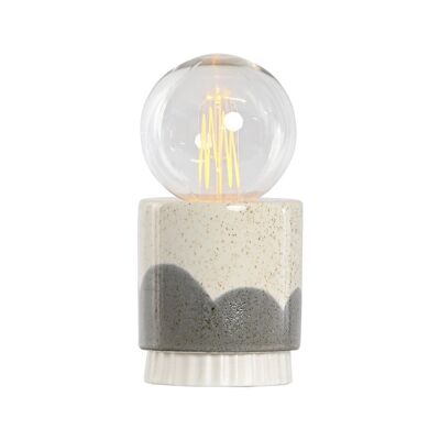 DECORACION LUMINOSA LED CERAMICA 8,5X8,5X17 BLANCO DH198884