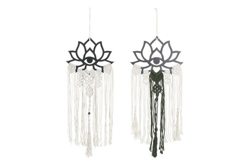 Decoracion colgante mdf macrame 30x1x88 2 surt. DH200047