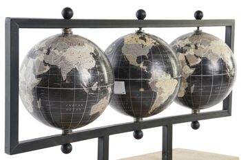 TERRACO GLOBE MANCHE PVC 49,5X12X25 3 BALLES NOIRES DH201344 4