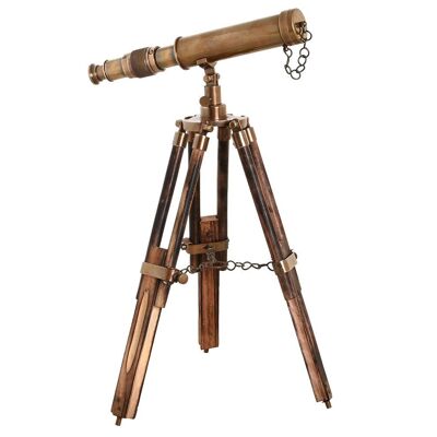 MANICO IN OTTONE TELESCOPIO 24X24X40 MARRONE CONSUMATO DH205675