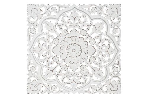 DECORACION PARED MDF 90X4X90 MANDALA DECAPE BLANCO DP182449