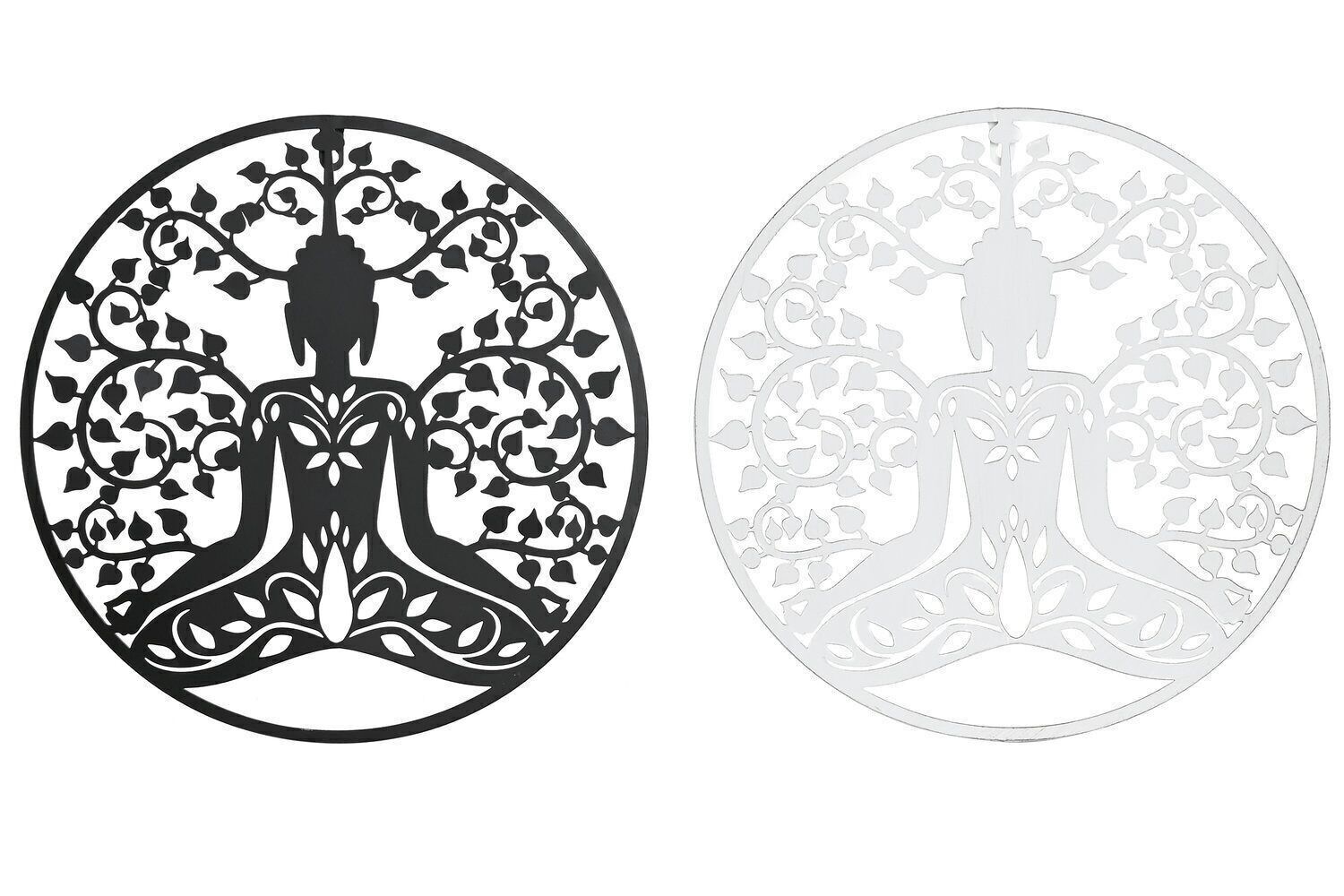 WANDDEKO METALL 60X1X60 BUDDHA 2 SORTIERT. DP204663