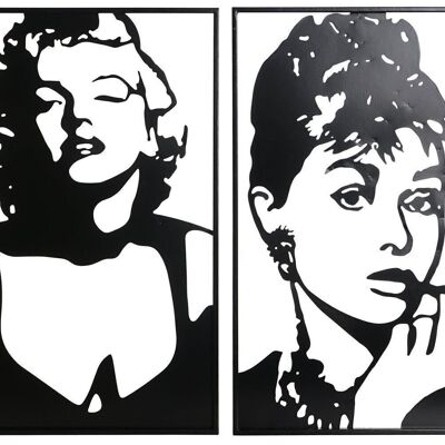 DÉCORATION MURALE MÉTAL 40X1,3X60 DIVA 2 ASSORTIS. DP204679