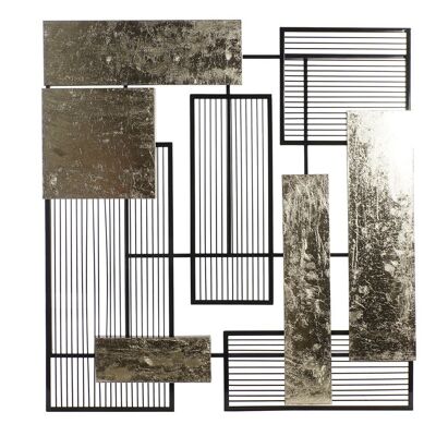 WALL DECORATION METAL 89X4,5X97 ABSTRACT BLACK DP193453