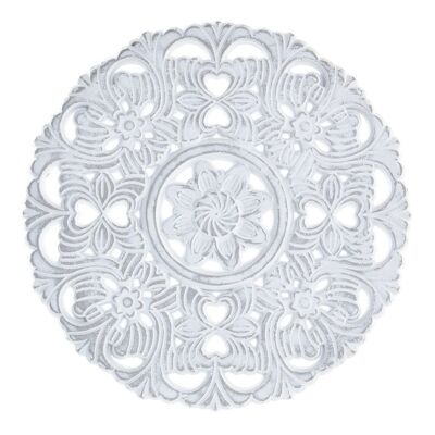 DECORAZIONE PARETE MDF 38X2X38 MANDALA DECAPE BIANCO DP195120