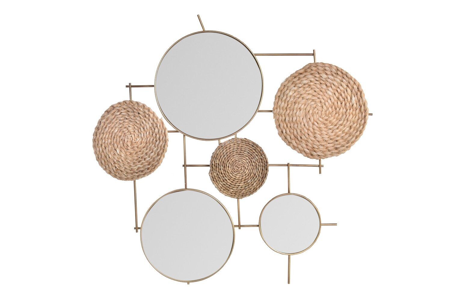 DECORAZIONE PARETE SPECCHIO METALLO 72X3,5X74 MARRONE DP195919