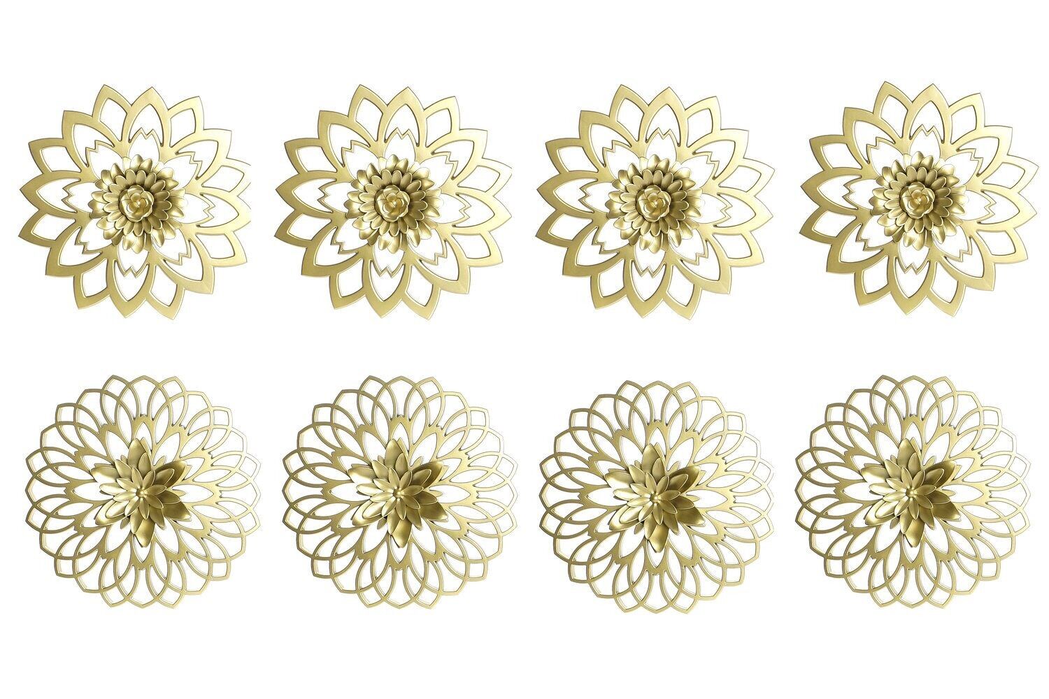 Set di decorazioni da parete 4 pp 25x2x25 2 assortiti. DP198915